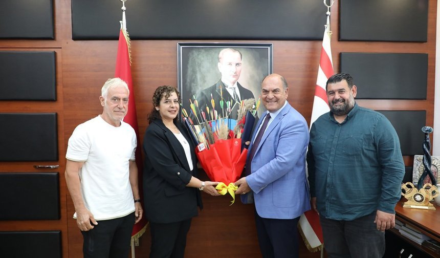 Karavezirler, KKTC Okçuluk Federasyonu heyetini kabul etti