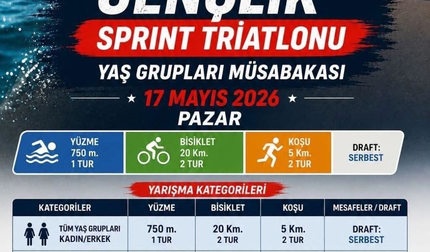 Gençlik Sprint Triatlonu için kayıtlar sürüyor