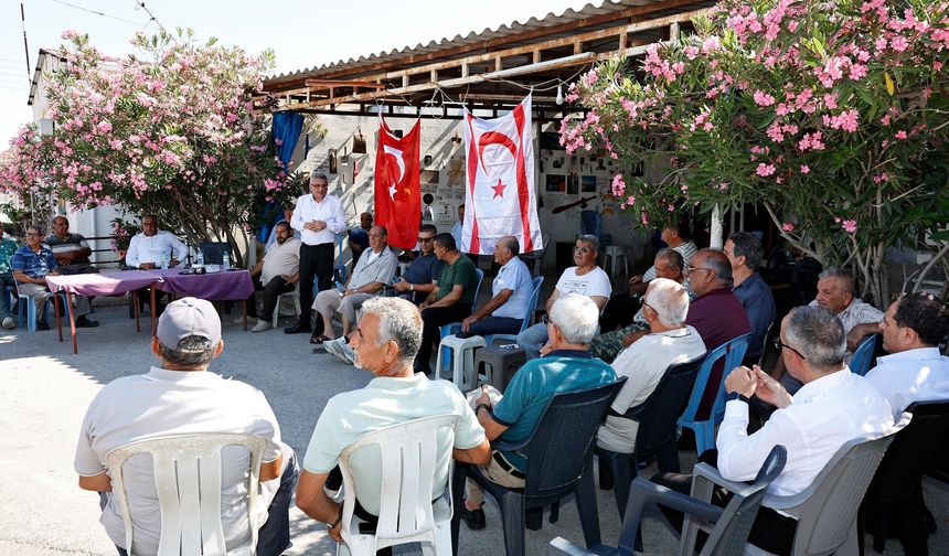 Cumhurbaşkanı Erhürman, Mesarya bölgesinde yurttaşlarla bir araya geldi