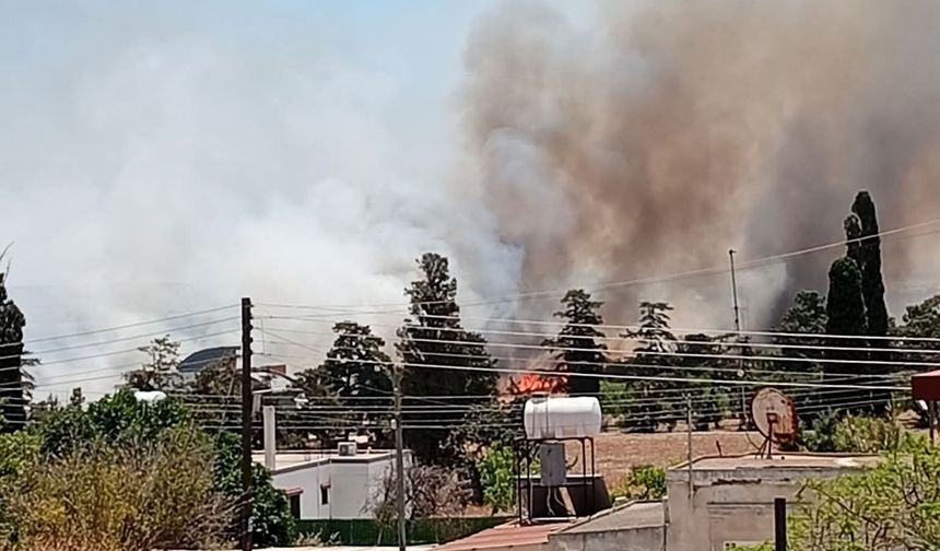 Büyükkonuk'ta korkutan yangın