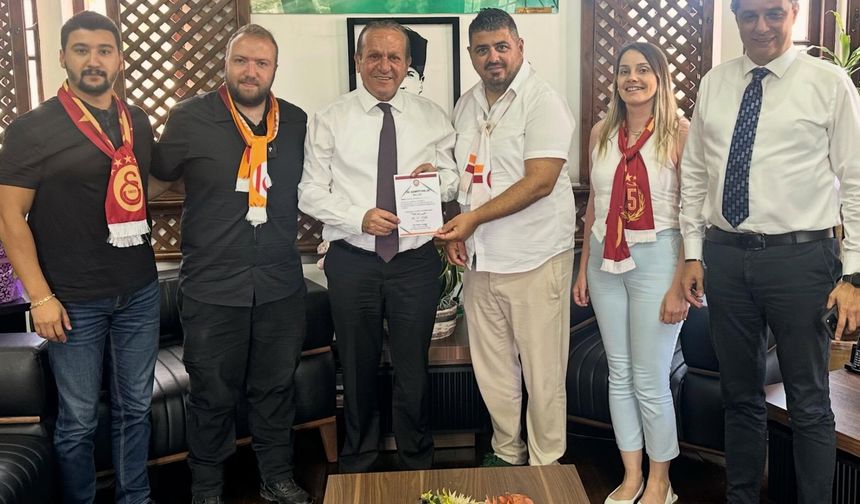 KKTC Galatasaray Taraftar Derneği’nden Bakan Ataoğlu’na ziyaret