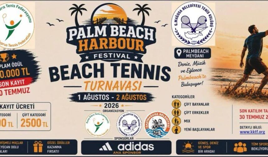 Palm Beach plajında, Plaj Tenisi Turnuvası heyecanı