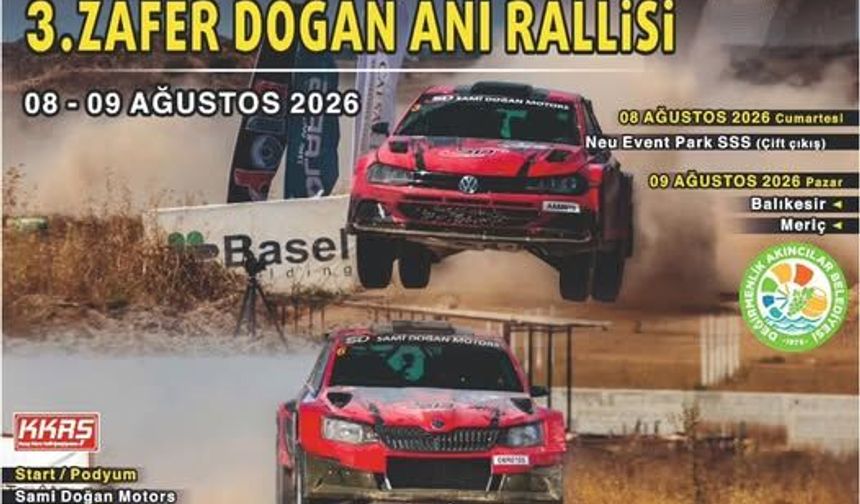 Zafer Doğan Rallisi'nde  20  ekip yarışacak