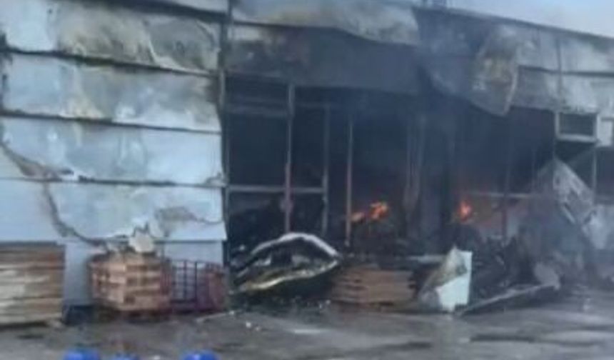 Alayköy Sanayi'de büyük depo yangını