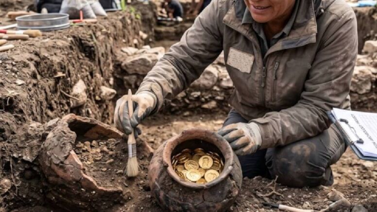 Toprağın altından kilo kilo altın çıkardı