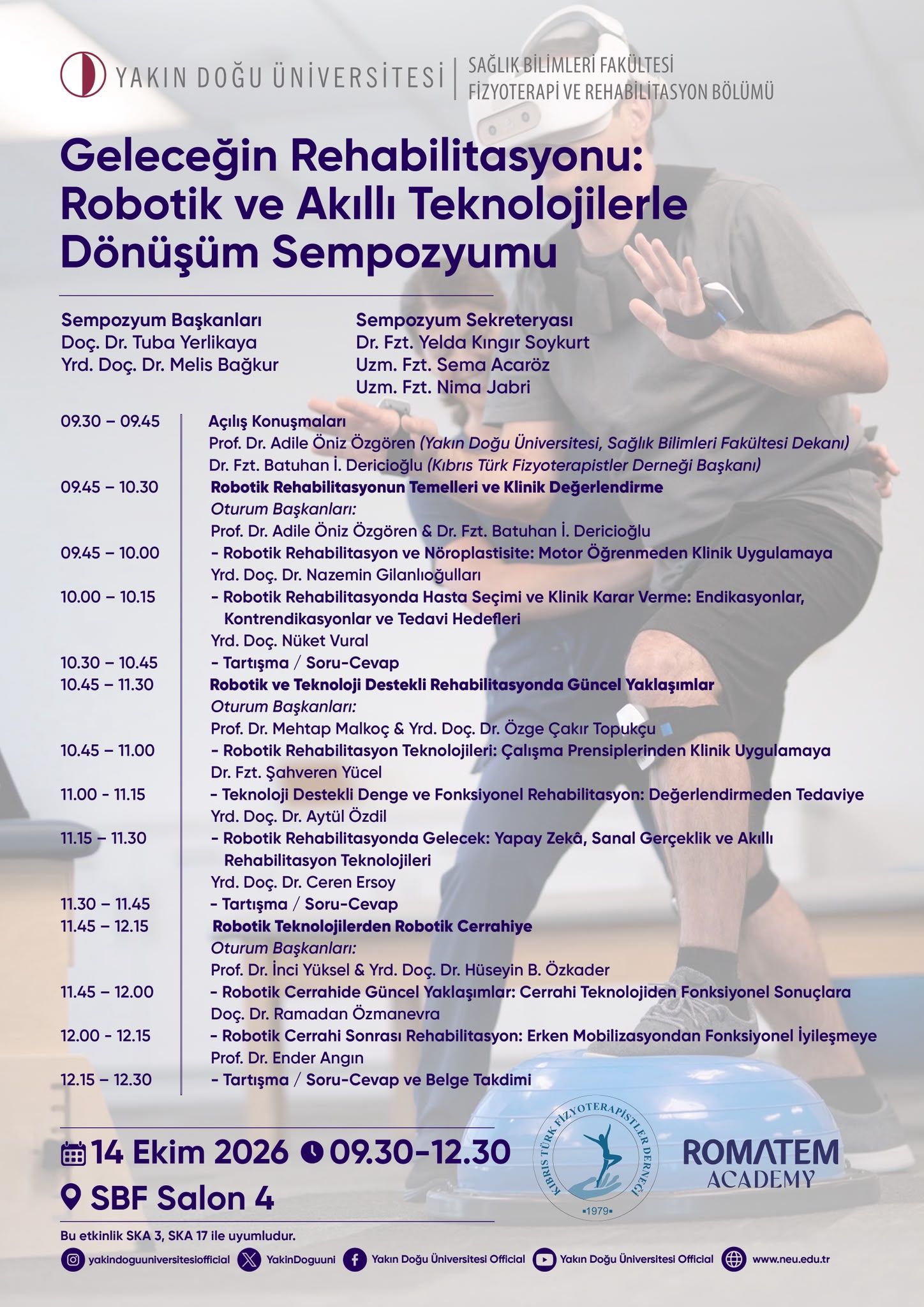 Robotik Rehabilitasyon Ve Akıllı Teknolojiler Sempozyum Program