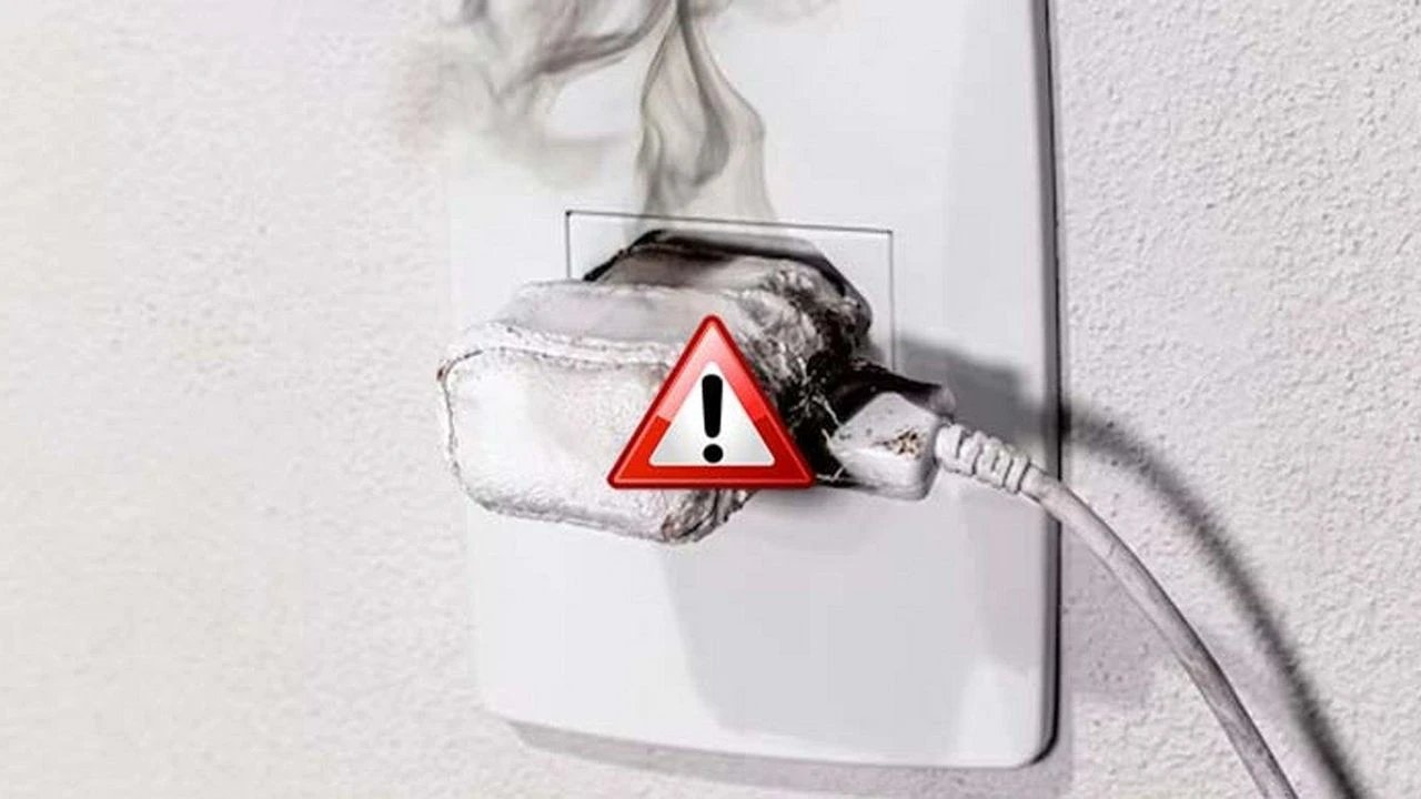 Prizde takılı bulunan telefon şarjı yangına neden oldu